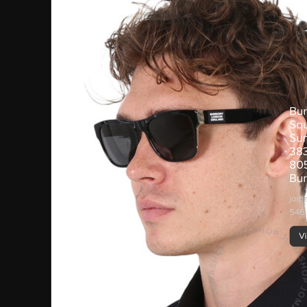 Burberry Blue Square Sunglasses